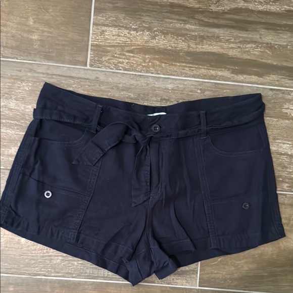 Maurices Pants - Maurices Navy Blue Cargo linen Shorts Lightweight Relaxed Fit